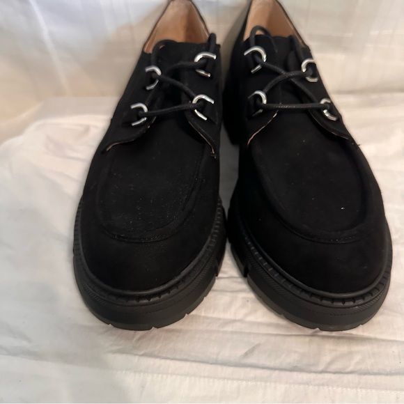 Sun + Stone Black Lace Loafer Flats - Picture 8 of 11